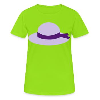 hut - Frauen T-Shirt atmungsaktiv - Neongrün - Vorne - AI Model Female 172 dark (172cm)