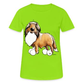 Collie - Rough Collie - Rough - Women's Breathable T-Shirt - neon green - Front - AI Model Female 172 dark (172cm)