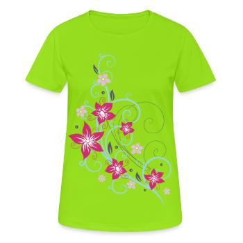 Frühling Blumen Spring Flowers Frühlingsblumen - Women's Breathable T-Shirt - neon green - Front - AI Model Female 172 dark (172cm)