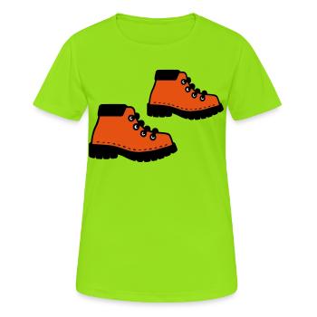 walking boots - Women's Breathable T-Shirt - neon green - Front - AI Model Female 172 dark (172cm)