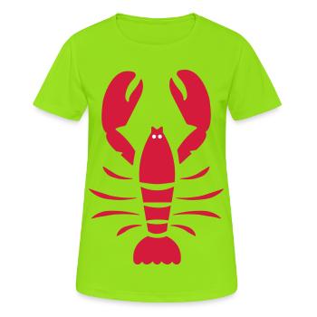 Homard - T-shirt respirant Femme - vert néon - Devant - AI Model Female 172 dark (172cm)