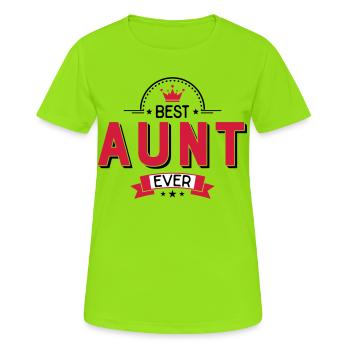 tante - T-shirt respirant Femme - vert néon - Devant - AI Model Female 172 dark (172cm)