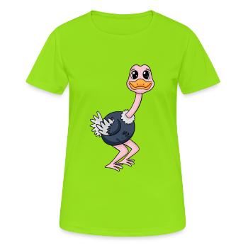 Strauß - Frauen T-Shirt atmungsaktiv - Neongrün - Vorne - AI Model Female 172 dark (172cm)