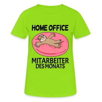 Mitarbeiter des Monats - Frauen T-Shirt atmungsaktiv - Neongrün - Vorne - AI Model Female 172 dark (172cm)