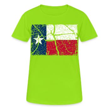 Texas Vintage - Women's Breathable T-Shirt - neon green - Front - AI Model Female 172 dark (172cm)