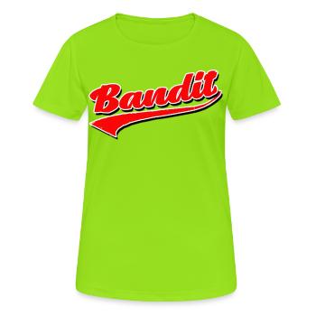 bandit thief crime criminal sticker hooligan gang - Women's Breathable T-Shirt - neon green - Front - AI Model Female 172 dark (172cm)