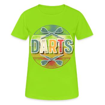 Darts Darten Dart - Frauen T-Shirt atmungsaktiv - Neongrün - Vorne - AI Model Female 172 dark (172cm)
