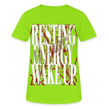 Ruheenergie erwache Strom Energie Mathematik - Frauen T-Shirt atmungsaktiv - Neongrün - Vorne - AI Model Female 172 dark (172cm)