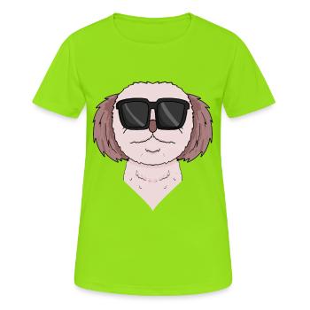 Shih Tzu Chien Race de chien - T-shirt respirant Femme - vert néon - Devant - AI Model Female 172 dark (172cm)