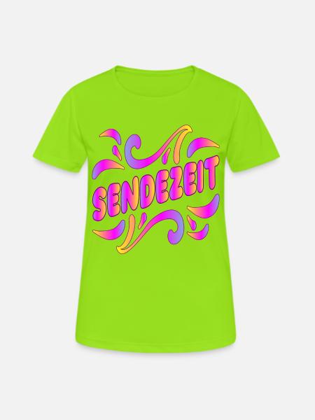 SENDEZEIT - Frauen T-Shirt atmungsaktiv - Neongrün