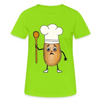 Potato Potatoes Cook Cooks Cooks Culinary Arts - Women's Breathable T-Shirt - neon green - Front - AI Model Female 172 dark (172cm)