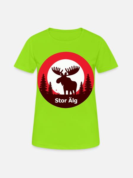 Stor älg - T-shirt respirant Femme - vert néon