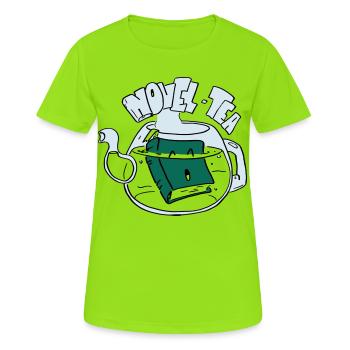 Novel Tea - T-shirt respirant Femme - vert néon - Devant - AI Model Female 172 dark (172cm)
