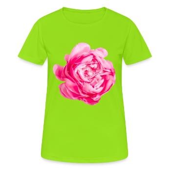 Blume Prinzessin Alexandra von Kent Rose - Frauen T-Shirt atmungsaktiv - Neongrün - Vorne - AI Model Female 172 dark (172cm)