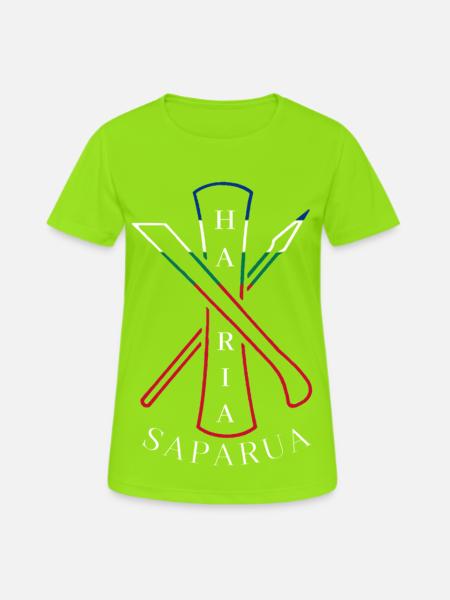 HARIA SAPARUA - Women's Breathable T-Shirt - neon green