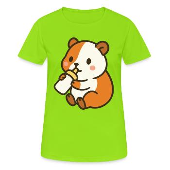 Flacon Bonheur Cochon d’Inde - T-shirt respirant Femme - vert néon - Devant - AI Model Female 172 dark (172cm)