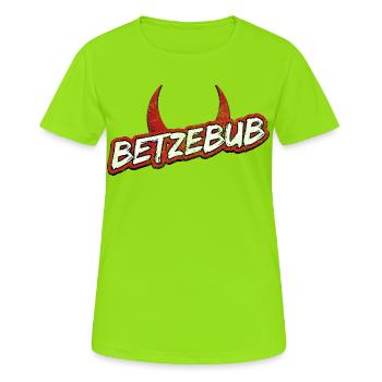 Betzebub Kaiserslautern - Frauen T-Shirt atmungsaktiv - Neongrün - Vorne - AI Model Female 172 dark (172cm)