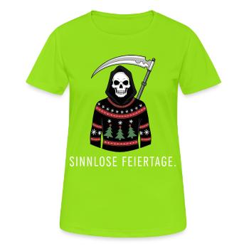 Pointless holidays - Women's Breathable T-Shirt - neon green - Front - AI Model Female 172 dark (172cm)