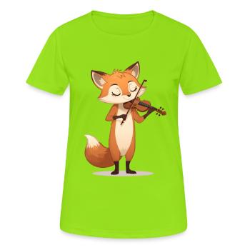 Sanfter Fuchs Violine - Frauen T-Shirt atmungsaktiv - Neongrün - Vorne - AI Model Female 172 dark (172cm)