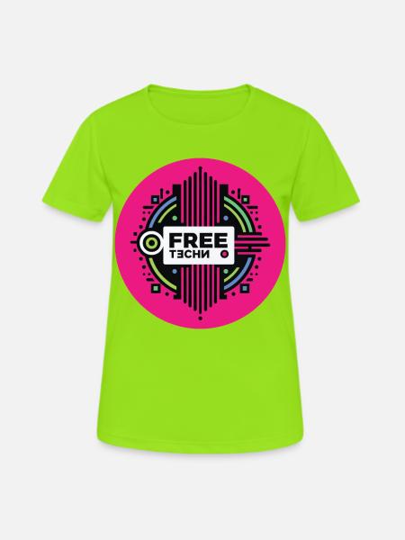 FREE TECHNO #2 - let's talk - Women's Breathable T-Shirt - neon green