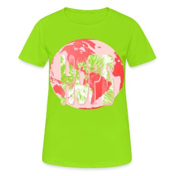 Espoir Terre Espoir - T-shirt respirant Femme - vert néon - Devant - AI Model Female 172 dark (172cm)