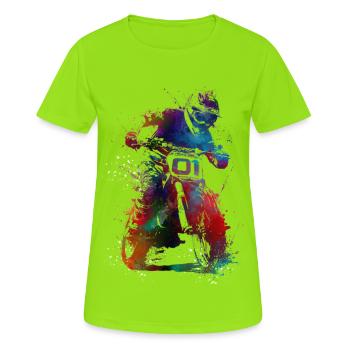 Motor Racing Sports Art #motor #sport - Women's Breathable T-Shirt - neon green - Front - AI Model Female 172 dark (172cm)