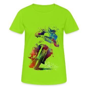 Motor Racing Sports Art #motor #sport - Women's Breathable T-Shirt - neon green - Front - AI Model Female 172 dark (172cm)