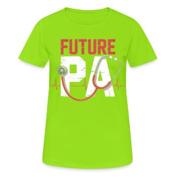 Zukunftsmedizin Stethoskop - Frauen T-Shirt atmungsaktiv - Neongrün - Vorne - AI Model Female 172 dark (172cm)