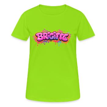 LIAM GRAFFITI NAME FOR PERFECT GIFT PRINTABLE on - Women's Breathable T-Shirt - neon green - Front - AI Model Female 172 dark (172cm)