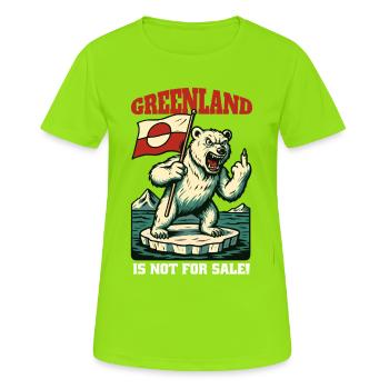 Greenland Is Not For Sale - Women's Breathable T-Shirt - neon green - Front - AI Model Female 172 dark (172cm)