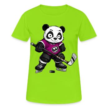 Eishockeyspieler Panda - Women's Breathable T-Shirt - neon green - Front - AI Model Female 172 dark (172cm)