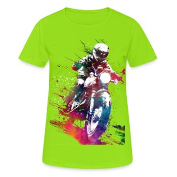 Motor Racing Sports Art #motor #sport - Women's Breathable T-Shirt - neon green - Front - AI Model Female 172 dark (172cm)