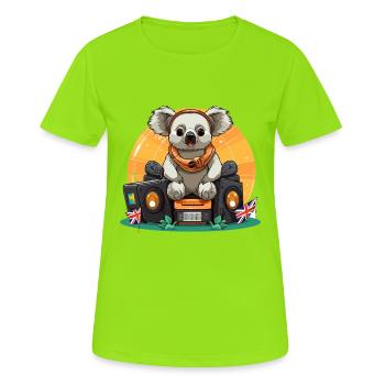 Koala DJ Boombox RetroVibe - Women's Breathable T-Shirt - neon green - Front - AI Model Female 172 dark (172cm)