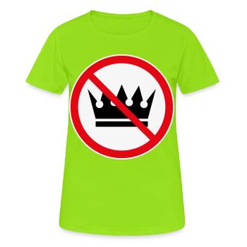 Pas de rois ! (Projet de protestation / 3C) - T-shirt respirant Femme - vert néon - Devant - AI Model Female 172 dark (172cm)
