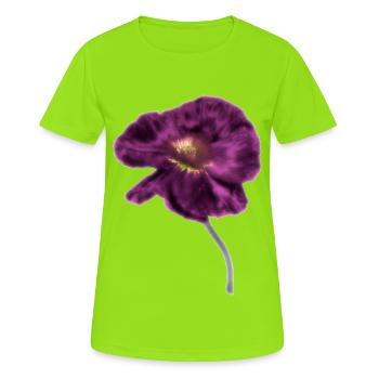 Intense Magenta Poppy - Women's Breathable T-Shirt - neon green - Front - AI Model Female 172 dark (172cm)