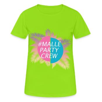 Les filles de la fête masculine - T-shirt respirant Femme - vert néon - Devant - AI Model Female 172 dark (172cm)