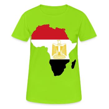 Ägypten_Flagge_Afrika - Frauen T-Shirt atmungsaktiv - Neongrün - Vorne - AI Model Female 172 dark (172cm)