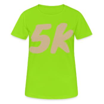 5K_coureurs lents - T-shirt respirant Femme - vert néon - Devant - AI Model Female 172 dark (172cm)