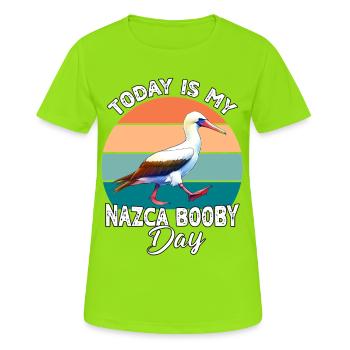 Nazca Tölpel Nazca Booby - T-shirt respirant Femme - vert néon - Devant - AI Model Female 172 dark (172cm)