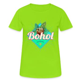 Bohol in Philippines Vintage Coconut Filipino - Women's Breathable T-Shirt - neon green - Front - AI Model Female 172 dark (172cm)