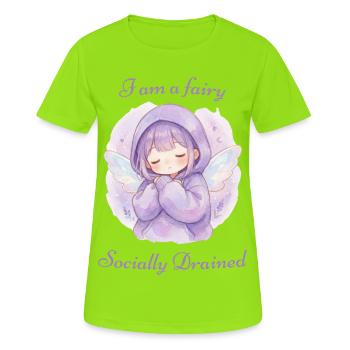 Introverted Pastel Tired Fairy - Women's Breathable T-Shirt - neon green - Front - AI Model Female 172 dark (172cm)