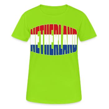 Netherlands Football Shirt, Dutch Fan Design - Women's Breathable T-Shirt - neon green - Front - AI Model Female 172 dark (172cm)