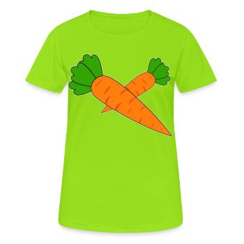 Carottes - T-shirt respirant Femme - vert néon - Devant - AI Model Female 172 dark (172cm)