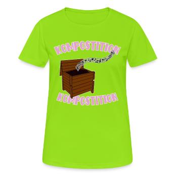 Kompostition Gärtnerin Witz Humor - Frauen T-Shirt atmungsaktiv - Neongrün - Vorne - AI Model Female 172 dark (172cm)