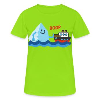 Freundlicher Eisberg stupst ein Schiff - Women's Breathable T-Shirt - neon green - Front - AI Model Female 172 dark (172cm)