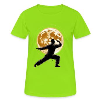 Tai Chi Zen Meditation – Chi Qigong Training - Women's Breathable T-Shirt - neon green - Front - AI Model Female 172 dark (172cm)