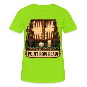 RANGÉE DE POINTS PRÊTE - T-shirt respirant Femme - vert néon - Devant - AI Model Female 172 dark (172cm)