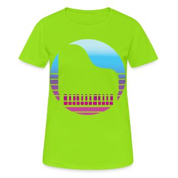 Piano Piano Musician Gift Gift Idea - Women's Breathable T-Shirt - neon green - Front - AI Model Female 172 dark (172cm)