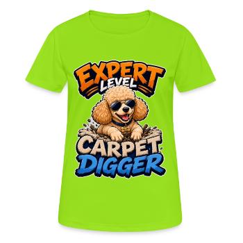 Pudel - Frauen T-Shirt atmungsaktiv - Neongrün - Vorne - AI Model Female 172 dark (172cm)