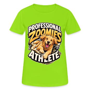 Golden retriever - T-shirt respirant Femme - vert néon - Devant - AI Model Female 172 dark (172cm)